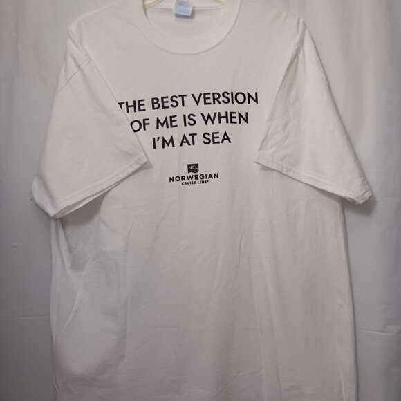 NORWEGIAN CRUISE LINE CREW NECK WHITE TEE - Picture 9 of 10